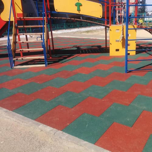 Купить Плитка резиновая 50х50х3 см зеленая по низкой цене