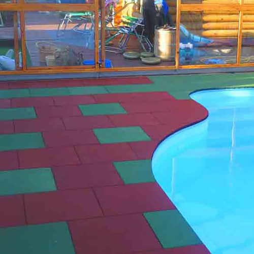 Купить Плитка резиновая 50х50х3 см зеленая по низкой цене