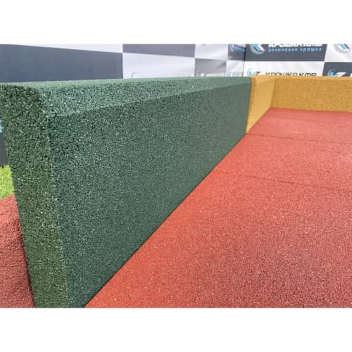 Купить Бордюр резиновый зеленый 100х25х5 см по низкой цене