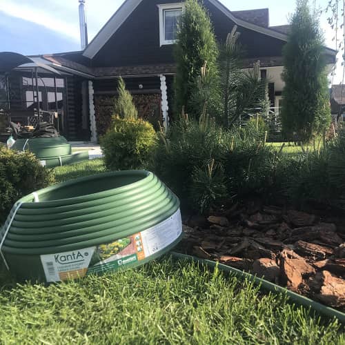 Купить Бордюр Канта пластиковый черный 10 м х 10 см по низкой цене