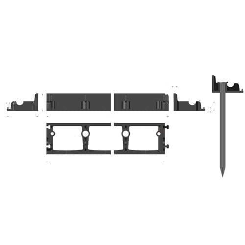 Купить Бордюр ландшафтный пластиковый черный 8 см с анкерами по низкой цене