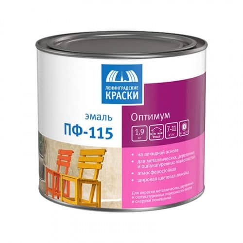 Купить Эмаль Ленинградские краски Оптимум ПФ-115 шаровая 1,9 кг по низкой цене