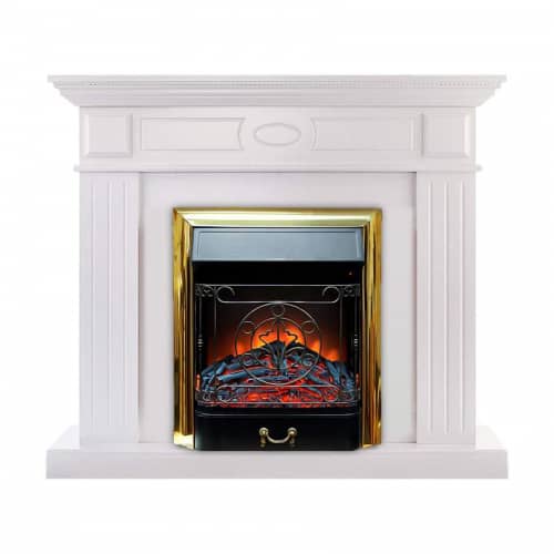 Купить Каминокомплект RealFlame Bianco Classic Majestic LUX Brass, белый по низкой цене