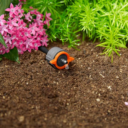 Купить Капельница концевая регулируемая от 1 до 8 л/ч уравнивающая давление 5 шт Gardena по низкой цене