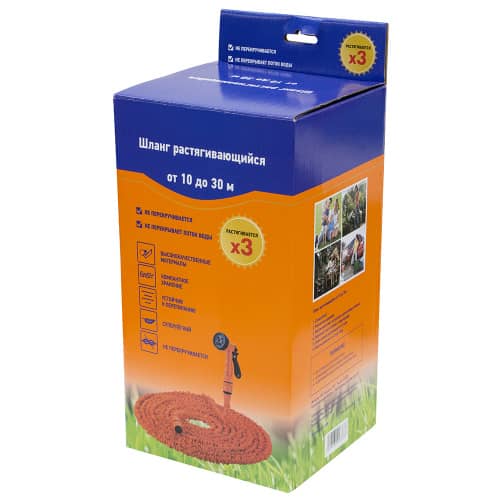Купить Шланг садовый растягивающийся от 10 до 30 м + пистолет распылитель по низкой цене