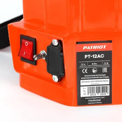 Купить Опрыскиватель аккумуляторный Patriot PT-12АС ранцевый 12 л по низкой цене