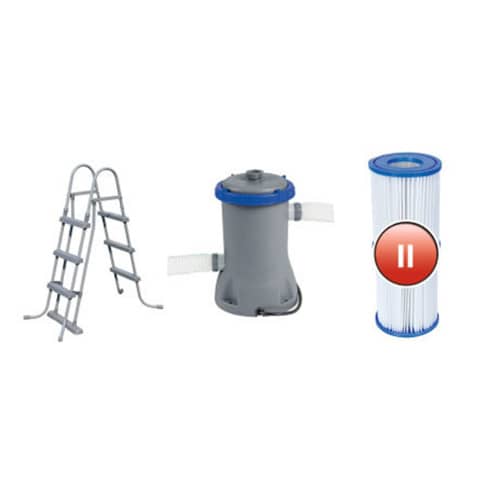 Купить Бассейн каркасный Bestway 366х100 см в комплекте с фильтр-насосом и лестницей по низкой цене