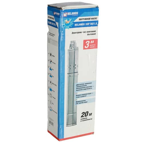 Купить Насос для скважин Belamos 3SP90/1,8, 850 Вт, 1800 л/час, напор 90 м по низкой цене