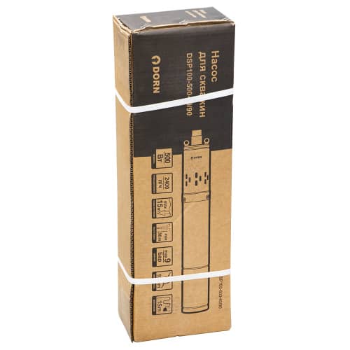 Купить Насос для скважин DORN 500 Вт 2400л/час D93 мм, напор 90 м по низкой цене