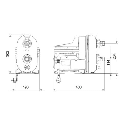 Купить Насос напорный Grundfos SCALA2 3-45 автоматический 550 Вт 4700 л/час напор 45 м по низкой цене