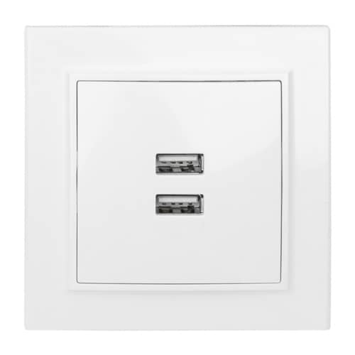 Купить Розетка USB двойная EKF Минск белая по низкой цене