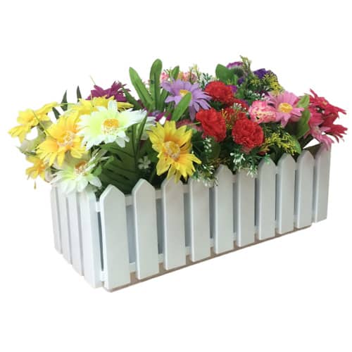 Купить Кашпо пластиковое 41х34 см белое Лардо большое по низкой цене