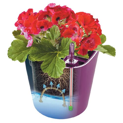 Купить Горшок пластиковый двойной с автополивом d17 см 3,5 л по низкой цене