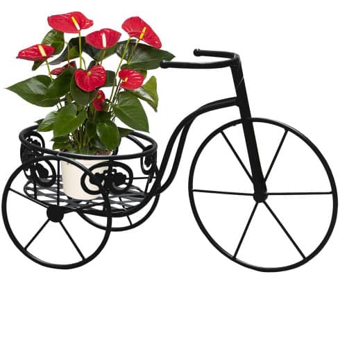 Купить Подставка для цветов Велосипед металлическая 55x25x38 см по низкой цене