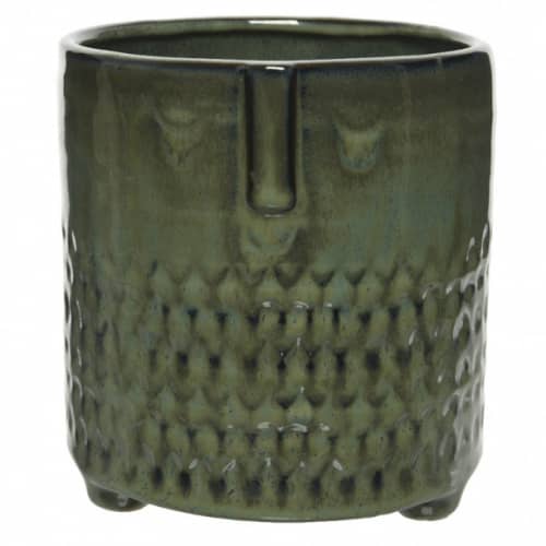 Купить Кашпо керамическое Лица цилиндр d14 см h15 см по низкой цене