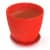 Купить Горшок для цветов с поддоном d15 см красный Винил по низкой цене