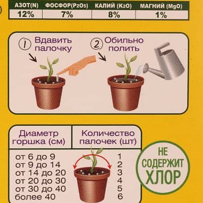 Купить Палочки для декоративных растений 10 шт по 2 г по низкой цене
