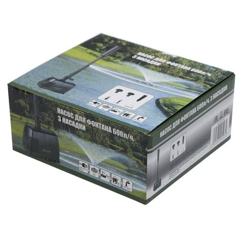 Купить Насос для фонтана 600 л/ч 3 насадки в комплекте по низкой цене