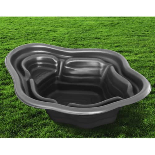 Купить Пруд декоративный пластиковый 140х105х45 см черный по низкой цене