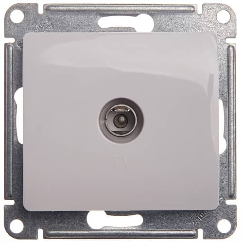 Купить ТВ-розетка коннектор Schneider Electric Глосса без рамки белая по низкой цене