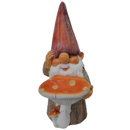 Купить Фигура садовая Гном с грибом 22х17х40 см по низкой цене