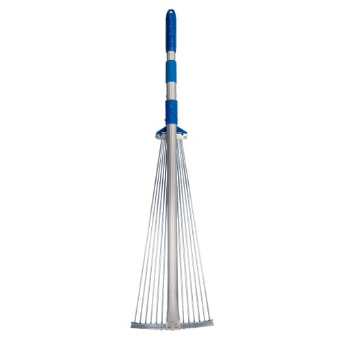 Купить Грабли веерные раздвижные с телескопической алюминиевой рукояткой по низкой цене