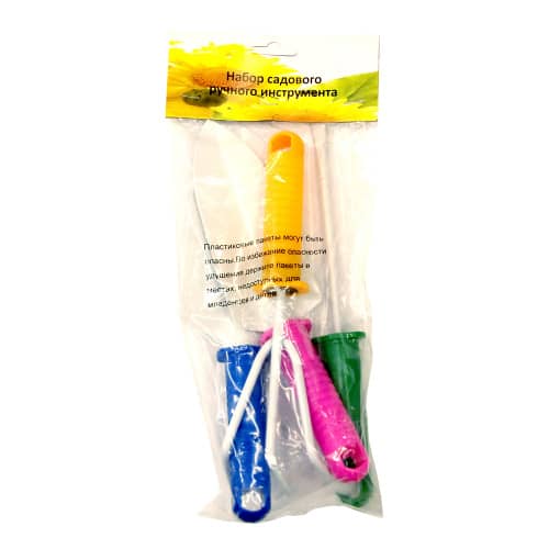 Купить Набор малого садового ручного инструмента с пластиковыми рукоятками 4 предмета по низкой цене