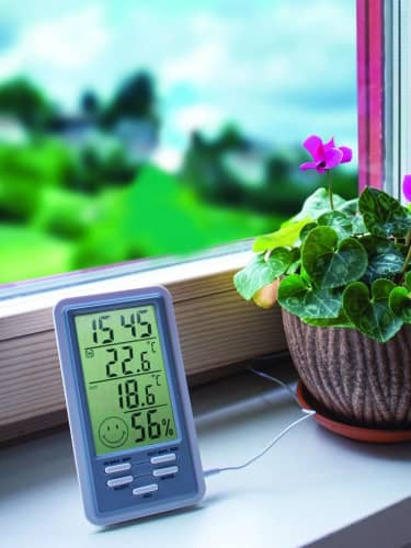 Купить Термо-гигрометр цифровой GARDEN SHOW со встроенными часами и будильником по низкой цене