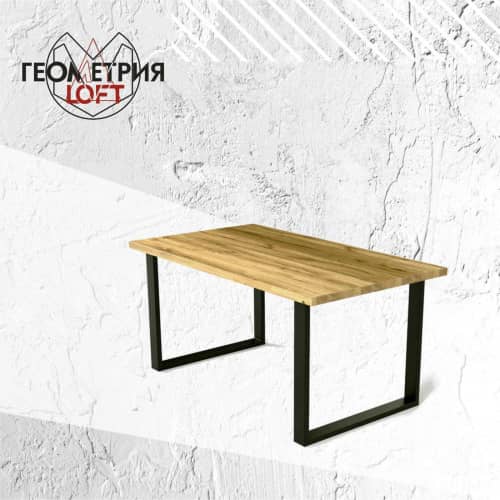 Купить Стол Геометрия Loft со столешницей из лиственницы 1200х600х750 мм мм по низкой цене
