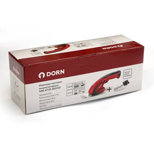 Купить Ножницы-кусторез DORN N0E-KT03 аккумуляторные 3,6 В лезвия 12 см по низкой цене