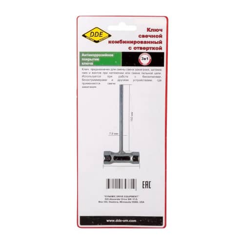 Купить Ключ свечной DDE 647-727 комбинированный 19х21 мм по низкой цене