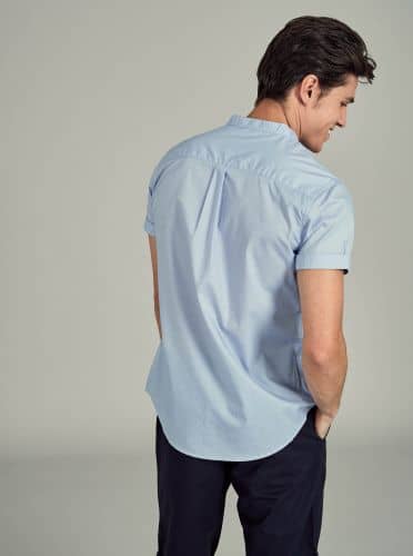 Купить Рубашка Piazza Italia collo coreano голубая по низкой цене