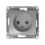 Купить Розетка Schneider Electric Глосса с заземлением без рамки платина по низкой цене