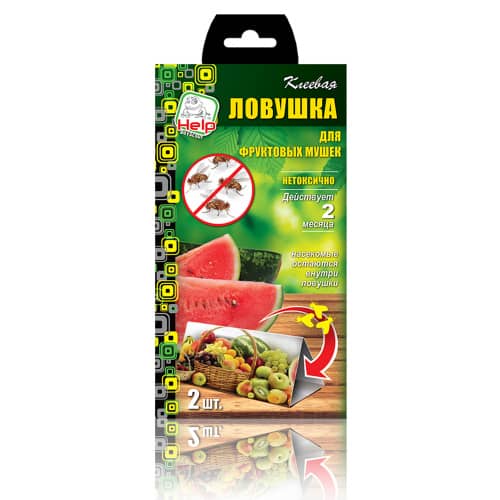 Купить Клеевая ловушка для фруктовой мушки HELP 2 шт по низкой цене