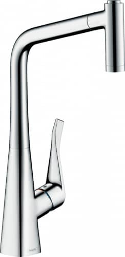 Купить Смеситель Hansgrohe Metris c душем 14820000 по низкой цене