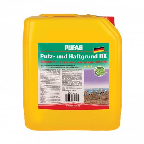 Купить Грунтовка PUFAS Putz-und Haftgrund ПХ укрепляющая (концентрат 1:9) 10 л по низкой цене