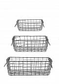 Купить Корзины декоративные металлические квадратные – набор 3 шт. Esschert Design по низкой цене