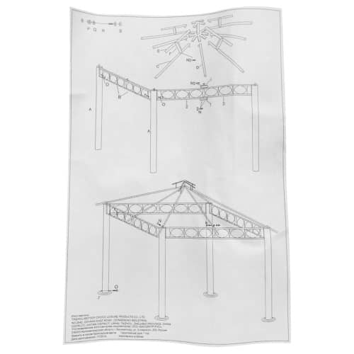 Купить Шатер садовый со стенками 3х3х2,5 м прочный каркас по низкой цене