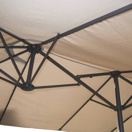 Купить Зонт садовый двойной 2,6х4,5 м по низкой цене