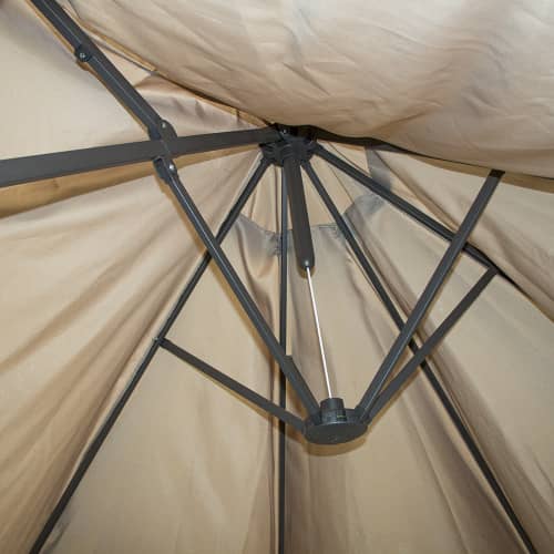 Купить Зонт садовый двойной 2,6х4,5 м по низкой цене