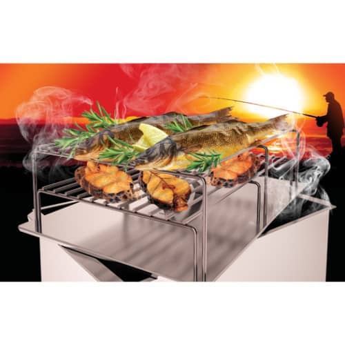 Купить Коптильня из нержавеющей стали Grillux Smoky Star двухъярусная по низкой цене