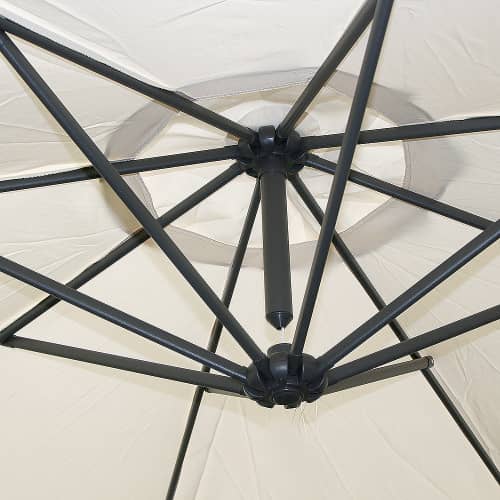 Купить Зонт садовый подвесной d3 м полиэстер белый по низкой цене