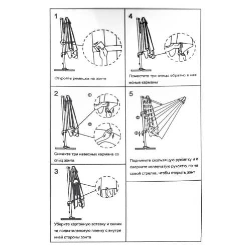 Купить Зонт садовый подвесной Римский 3х3 м с защитой UV30+ по низкой цене