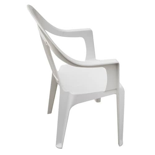 Купить Кресло пластиковое 41х55х91 см белое по низкой цене