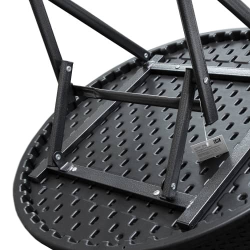 Купить Стол складной пластиковый d60 см с имитацией плетения по низкой цене