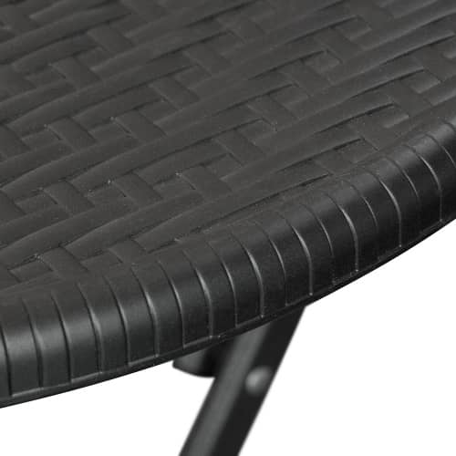 Купить Стол складной пластиковый d60 см с имитацией плетения по низкой цене