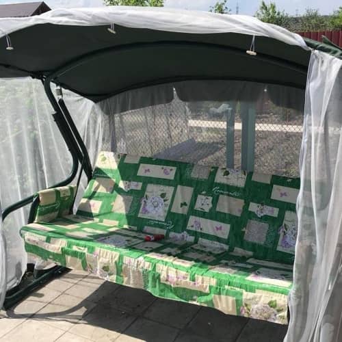 Купить Садовые качели Тропикана 166x225x127 см с антимоскитным тентом по низкой цене