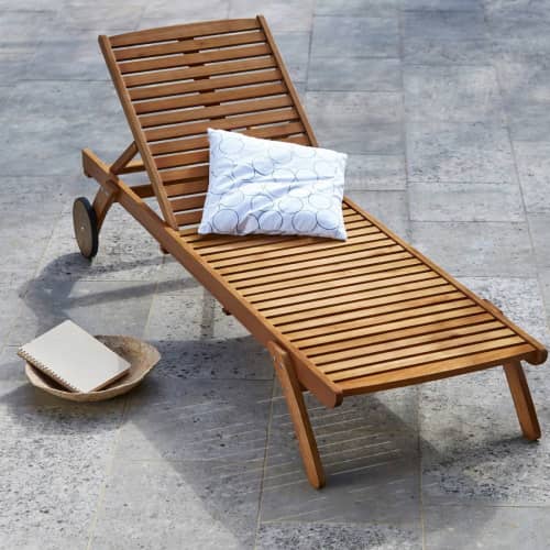 Купить Шезлонг 197x67х33/85 см из эвкалипта по низкой цене