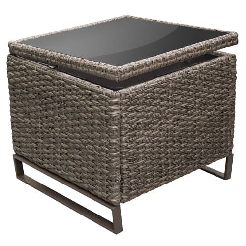 Купить Садовая мебель угловая 4 предмета с ящиком для хранения по низкой цене