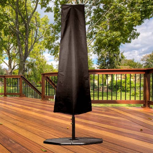 Купить Тент защитный для садового зонта черный 50х175 см по низкой цене